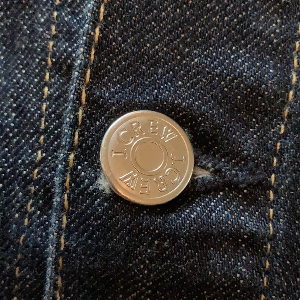 J. Crew Dark Blue Denim Button-Front Pencil Skirt - Picture 7 of 7